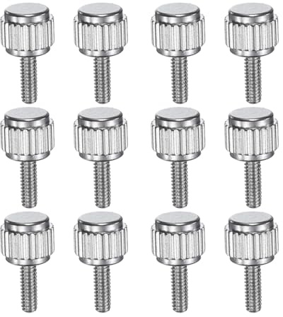 QUARKZMAN 12pcs Vis À Oreilles Moletées M2x6mm En Acier Inoxydable Vis De Blocage Boulons À Tête Plate Ronde Pour Accessoires D'outil De Mesure Pied À Coulisse, Argent