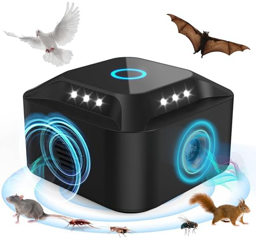 Jarper 360° Ultraschall Mäuseabwehr,USB Ultraschall Maus und Ratten,ca. 300m² - mit Ultraschall & Anti Gewöhnungseffekt,für Nagetiere, Mäuse, Eichhörnchen, Spinnen, Plötze