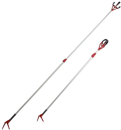 TANIASHOP Asta Telescopica Pinza Raccogli Frutta da Giardino Raccoglitore Oggetti Rifiuti 'H1,80-3,05' per Afferrare Oggetti Difficili da Raggiungere Leggero Raccoglitore per Arance, Limoni, Fichi
