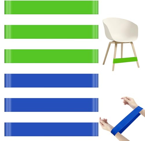 Lot de 6 Bandes Élastiques, TDAH Enfant Outils - Élastique Chaise TDAH - Chaise Enfant - Fidget TDAH, Élastique Latex Musculation Bandes, Fitness - Yoga, Siège et la Concentration Formation