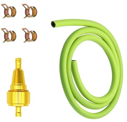WYOERN Filtro Benzina Moto da 6mm Filtro in Lega di Alluminio CNC Filtro Modificato Tubo Benzina Set di Tubi Olio Gas Combustibile