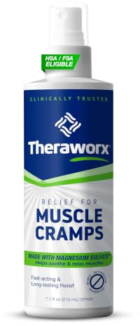 Theraworx Relief Fast-Acting Spray for Leg Cramps, Foot Cramps and Muscle Soreness, 7.1oz.