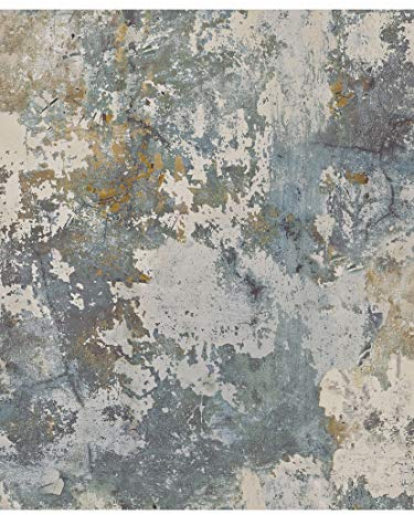 Grandeco Delete Tempera Concrete Effect Wallpaper Blue EP3001