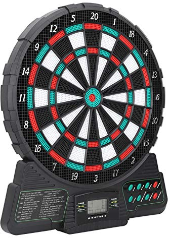 Focket Elektronische Dartscheibe,Automatische Bewertung Zielbereich Digitale Dartscheibe,mit LCD-Bildschirmanzeige,Unterstützung für bis zu 8 Spieler,18 Spiele und 159 Optionen,für die Öffentlichkeit
