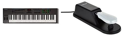 Nektar Impact LX61+ USB MIDI Keyboard Controller with DAW Integration & NP-2 Piano Style Sustain Pedal - Black,3.15 x 3.86 x 11.42 inches