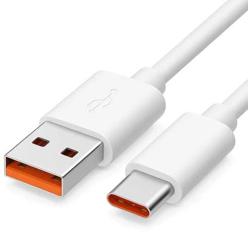 Ladekabel kompatibel mit Original Xiaomi 45010000154S für Xiaomi Poco M4 Pro 5G, Mi Note 10 (Pro/Lite), Redmi Note 11, Redmi 8, Redmi 8A, Redmi 9/9T 1,0m Datenkabel 120W Weiß Typ-C Hypercharge