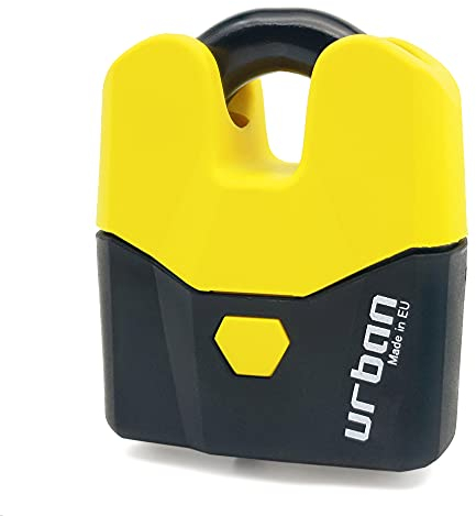 URBAN U8K Lucchetto Antifurto ad Alta Sicurezza per Moto Scooter, Serratura per Porta, Lucchetto per Container, Combinazione Catena Moto, 3 Chiavi di Sicurezza, Made in EU, ø15
