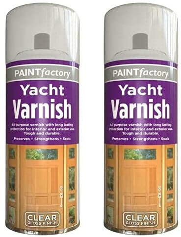 HZ Enterprises All Purpose Yacht Varnish 400ML - Professional Clear Gloss Finish Spray Wood Color Paint (2)