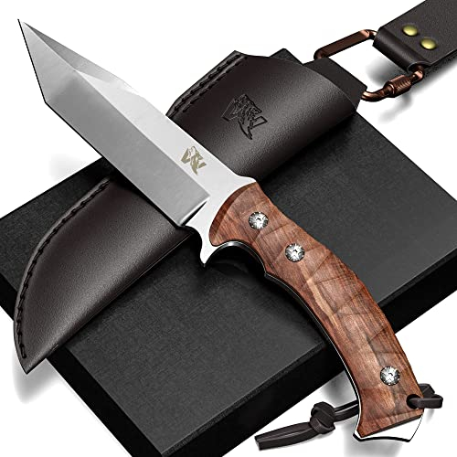 Wolfgangs IMPETUS Hochwertiges Outdoor Messer Feststehend aus feinstem 440C Stahl - Jagdmesser inkl. Kydex Holster - Survival das perfekte Überlebensmesser in der Wildnis