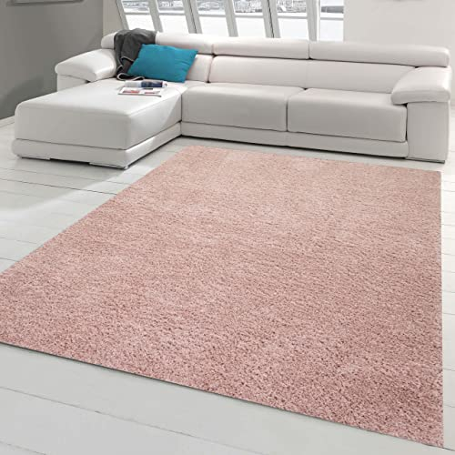 Teppich-Traum Flauschiger Shaggy Teppich | pflegeleicht & strapazierfähig | in rosa, Größe 120x170 cm