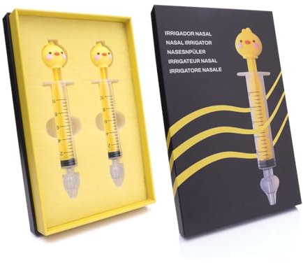 Jeringa Lavado Nasal Bebé - 2 Jeringas con Adaptador de Silicona Suave y Diseño Ergonómico - Irrigador Nasal Infantil Sin BPA, Seguro y Fácil de Usar para la Salud de tu Bebé