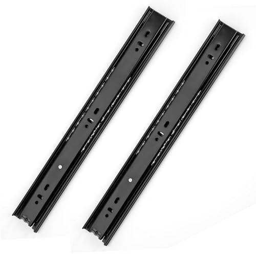 Guide di Scorrimento, 350mm/ 14in Binari per Cassetti Scorrevoli, Montaggio Laterale, Guide per Cassetti Carichi Pesanti con Cuscinetti per Armadi di Stoccaggio