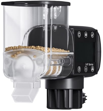 Alimentatore Automatico per Tartarughe, Erogatore Cibo per Pesci con Timer Alimentato a Batterie, Distributore Programmable Con Display Digitale Per Vacanze Brevi E Viaggi