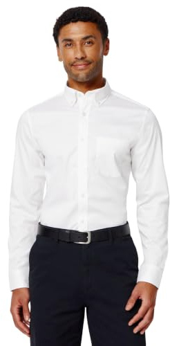 Amazon Essentials Men's Slim-Fit Stretch Wrinkle-Free Button Down Collar Dress Shirt