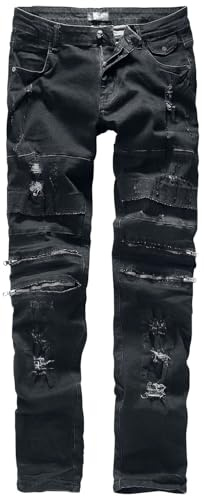 Rock Rebel by EMP Homme Jean Noir détruit W34L34