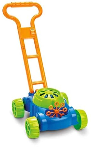 Addo - Out and About Bubble Lawn Mower - Blue, Green & Orange Lawnmower Toy for Toddlers to Use in Garden or Indoors for Children 3 Years and Over
