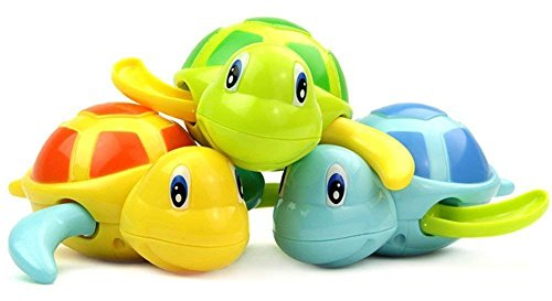 ICEBLUEOR 3 PCS Turtle Toy Wind Up Turtle Bath Toys,Floating Turtle Swimming Turtle,Munchkin Bath Toy Tortoise Decorative Ornament Swimming Toys for Bathtub Summer Pool 3 years plus