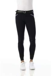 Herren Reithose Silikon Kniebesatz LARS EquiTheme schwarz 50