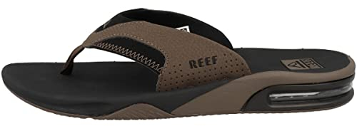 Reef Zehentrenner Sandale Herren Fanning, Black and Tan, 44 EU