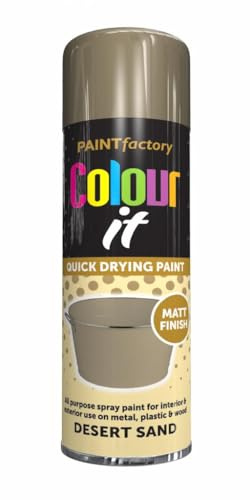 Classic Signature - 1 x All Purpose Desert Sand Aerosol Spray Paint 250ml Quick Drying Spray,Fast Dry and Excellent Coverage for Wood, Metal, Plastic and more