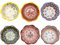 Dipschalen Porzellan,Saucenschälchen,Tapas Schalen,Snackschalen Set 6er,Snackschalen & Dipschalen Ø9.8cm Boho Sojasauce Schälchen für Sushi,Snack 70ml