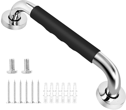 MINISOISO Poignée Baignoire de Sécurité, 30 cm Barre d'appui de Douche Antidérapant Poignée,Barre d'Appui en Acier Inox Murale, Barre D'appui WC pour Personnes Âgées/Handicapées/Enfants/Enceinte