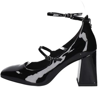 Tamaris Zapatos de Salón para Mujer, Tacón Cuadrado, Diseño Vegano, Negro, 40 EU