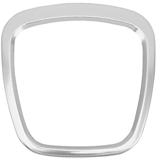 Auto Lenkradmitte Logo bedeckt Aufkleberverkleidungen Für Audi A3 8p S3 A4 B6 B7 A5 A6 Q5 Q7,Lenkungszentrum umliegende Ringdekorative Lünette Zierung Innenzubehör (Silber)