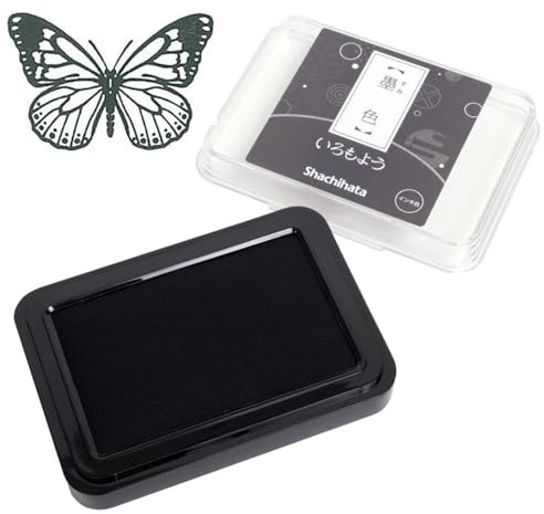 IROMOYO Stamp PAD, Traditional Japanese Ink Colour, Oil-Based Ink pad - Black