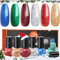 MODELONES Nagellack 6 PCS, Nagellack Set Rot Glitzer Grün Blau Silber Gold, Nagellack Schnelltrocknend, Langanhaltender Nagellack Weihnachten für DIY Salon Geschenk für Maniküre Salon