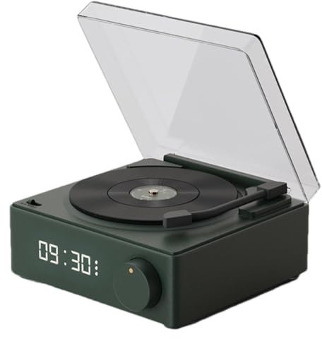 Tocadiscos - Tocadiscos Inalámbrico Con Altavoces | Tocadiscos De Vinilo Con Despertador | Tocadiscos Vertical | Altavoces Tocadiscos Inteligentes | Altavoces Para Tocadiscos De Vinilo Para Playa