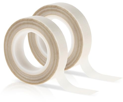 Lusofie 2 Pièces Ruban Téflon 13mm X 10m Ruban Adhésif Résistant à La Chaleur Pour Machines à Sceller Sous Vide Ruban Téflon Résistant à La Chaleur Pour Machines à Sceller Sous Vide (Blanc)
