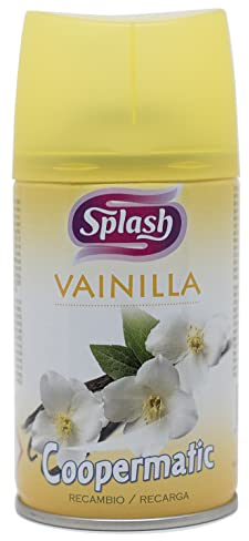 Splash Aerosol Ambientador Coopermatic, Recambio Automático| Fragancia Vainilla, Contenido, 250 ml (Paquete de 1)