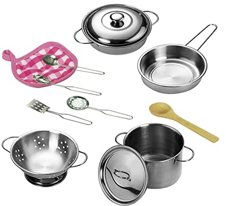 12x Juguetes de Imitación para Niños, Utensilios de Cocina para Niños Pequeños, Niños Y Niñas.