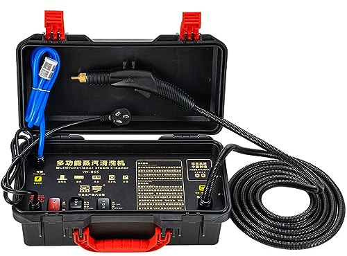 Limpiador Vapor Industrial Portátil De Alta Presión, Limpiador a vapor de alta presión de 3000 W, máquina de limpieza manual de alta presión y temperatura, para el hogar, cocina, baño, muebles, coche
