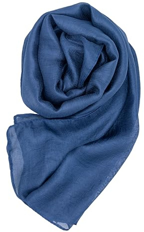 MAPIMANIA - Estolas para bodas mujer, chal azul vaqueros para vestidos de fiesta elegantes, pashmina ligera de verano 180x80, capa para invitada, bufanda en satén