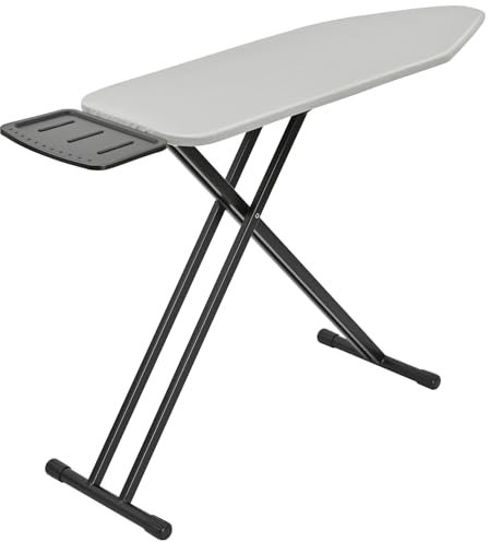 Ironing Board with Iron Rest, Iron Board with Extra Thick Cover, Compact and Space Saver Foldable Ironing Board, Adjustable Height and Lightweight Design, 145cmx38cm