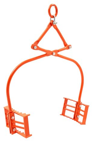 VEVOR Pinze per Sollevamento Pietre 609 mm a 2 Artigli, Pinze per Tronchi in Acciaio Capacità di Sollevamento 500 kg Design ad Artiglio Seghettato, Pinze per Aggancio per Blocchi Pietra e Marmo