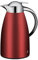 alfi SIGNO 1.0l, satin rot, Edelstahl-Isolierkanne mit hygienischem Hartglaseinsatz, Drehverschluss mit bequemer Drucktaste, ergonomischer Griff, mit einer Hand, ideal als Kaffeekanne, Teekanne