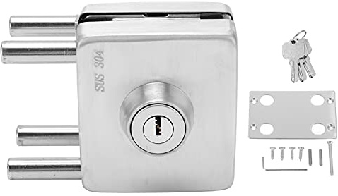 Spingere la serratura del cancello scorrevole resistente alle viti da nascosto bloccano in vetro in acciaio inossidabile privo