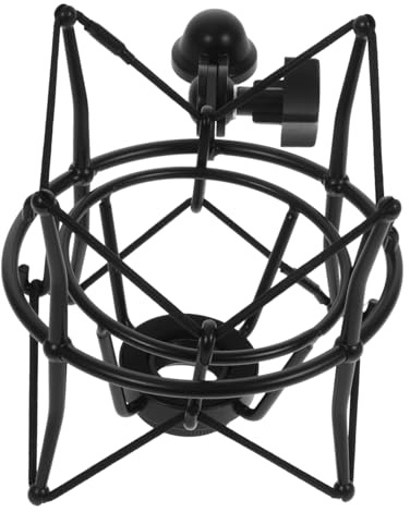 NOLITOY Soporte Metálico para Micrófono con Suspensión -vibración y Clip Antichoque Montaje Profesional para Micrófonos de Condensador para Estudio y Grabación