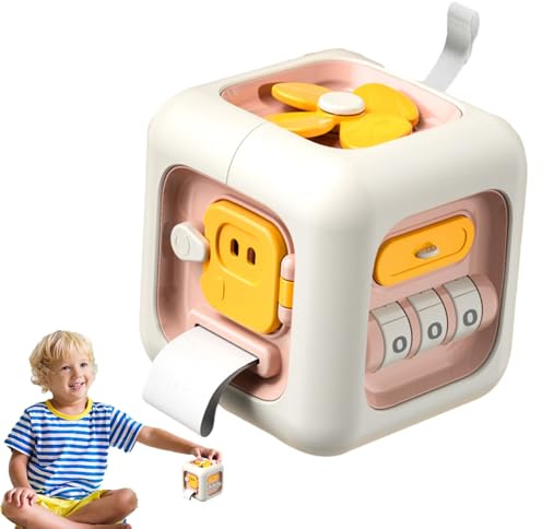 Sensory Busy Cube - Educational Fine Motor Skills Travel Game,Activity Cube for Kids,for Children Boys Girls Holiday Festive