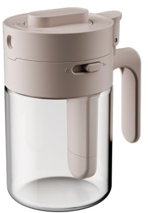 NINMORTH Shaker per condimenti in vetro con manico in avanti per sale, zucchero, pepe, tè e spezie, scatola ermetica, 12,8 x 7,4 cm