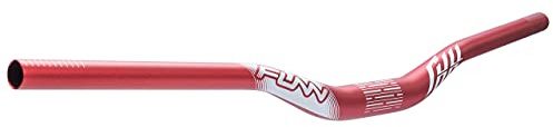 Funn Manillar de Bicicleta de Montaña Full On con Abrazadera de Barra de 31.8mm y Ancho de 785mm, Manillar de MTB (Rojo, Elevación de 30mm)