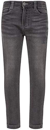Aelstores Jeans skinny pour filles Treggings en denim de créateur Pantalons jeggings extensibles Pantalons de mode pour enfants Taille moyenne Gris anthracite - Taille: 7 ans