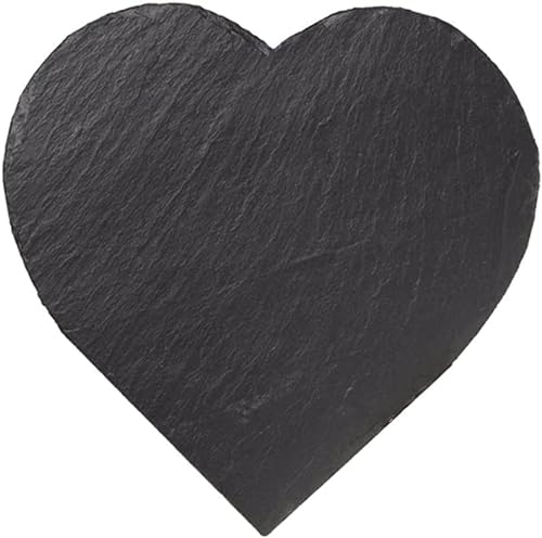 Dudoplatz Plato de pizarra con forma de corazón (25 x 25 cm)