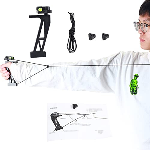 SOPOGER Compound Bow Release Trainer - Archery Bow Release Training Aids Practice Archery Posture and Release for Youth Adult Beginner (Black)