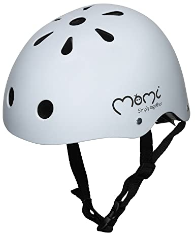 MoMi Mimi Kinderhelm verstellbar, Kopfumfang 47 – 58 cm (1-4 Jahre), stoß- und schlagfester Fahrradhelm für Kinder, 11 Lüftungsöffnungen, Schaumstoffpolsterung, Einstellbarer Kinnriemen