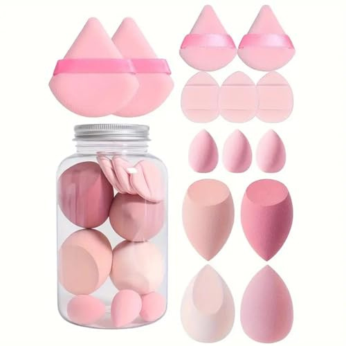 14 Foundation Sponges Set - Beauty Makeup Sponges, Blender Beauty Soft Foundation Sponge, Non Latex Foundation Sponge, Dry And Wet Use -ni Make Up Sponges For Foundation Liquid Creams Powders