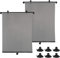 2er-Set Autosonnenblende Sonnenrollo Sonnenschutz Seitenscheibe UV Schutz mit Flexibler Größeneinstellung 54 x 45 cm mit Saugnäpfen für Baby, Kinder, Haustiere